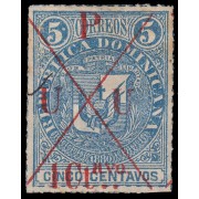 Rep. Dominicana 69 1879-83 con U.P.U y nuevo valor de sobrecarga MH