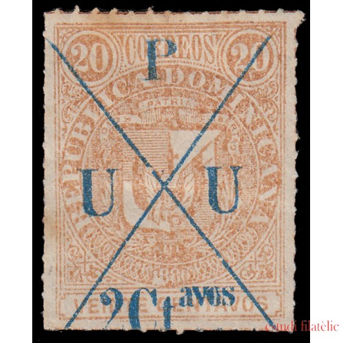 Rep. Dominicana 71 1879-83 con U.P.U y nuevo valor de sobrecarga MH