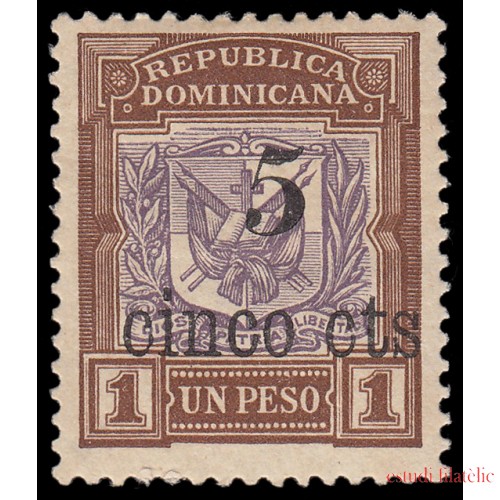 Rep. Dominicana 120 1904 Sellos de 1901 con sobrecarga MH