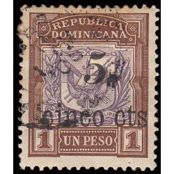 Rep. Dominicana 120 1904 Sellos de 1901 con sobrecarga Usados Rep. Dominicana 120 1904 Sellos de 1901 con sobrecarga Usados