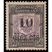 Rep. Dominicana 121 1904 Sellos de 1901 con sobrecarga MH