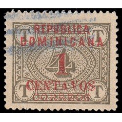 Rep. Dominicana 128c 1904 Sellos de 1901 con sobrecarga Usados Rep. Dominicana 128c 1904 Sellos de 1901 con sobrecarga Usados