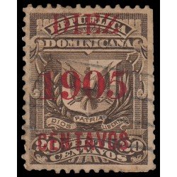 Rep. Dominicana 132 1905 Sellos de 1885-91 con sobrecarga Usados Rep. Dominicana 132 1905 Sellos de 1885-91 con sobrecarga Usados