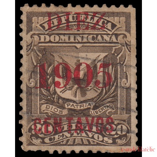 Rep. Dominicana 132 1905 Sellos de 1885-91 con sobrecarga Usados