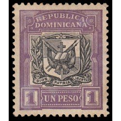 Rep. Dominicana 151 1906 Sellos de 1901 con sobrecarga Centro negro MH Rep. Dominicana 151 1906 Sellos de 1901 con sobrecarga Centro negro MH