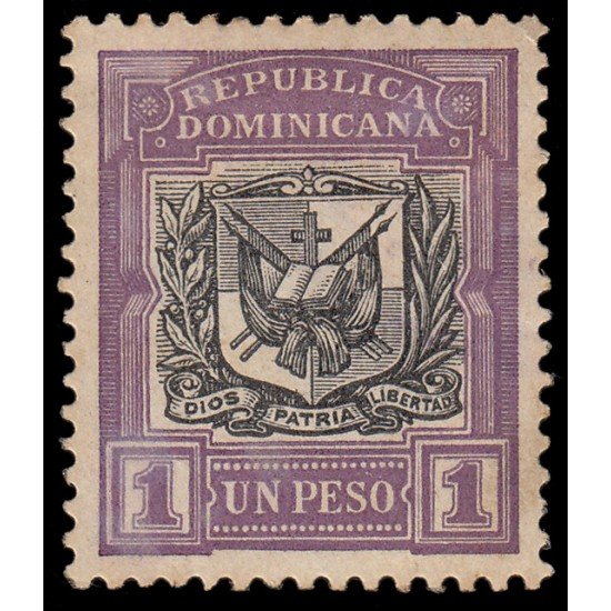Rep. Dominicana 151 1906 Sellos de 1901 con sobrecarga Centro negro MH Rep. Dominicana 151 1906 Sellos de 1901 con sobrecarga Centro negro MH