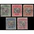 Rep. Dominicana 152/56 1907 Sellos de 1901 con sobrecarga Centro negro Usados