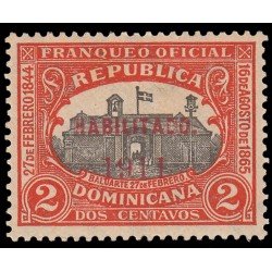 Rep. Dominicana 165 1911 Sellos de 1910 con sobrecarga Centro negro MH Rep. Dominicana 165 1911 Sellos de 1910 con sobrecarga Centro negro MH
