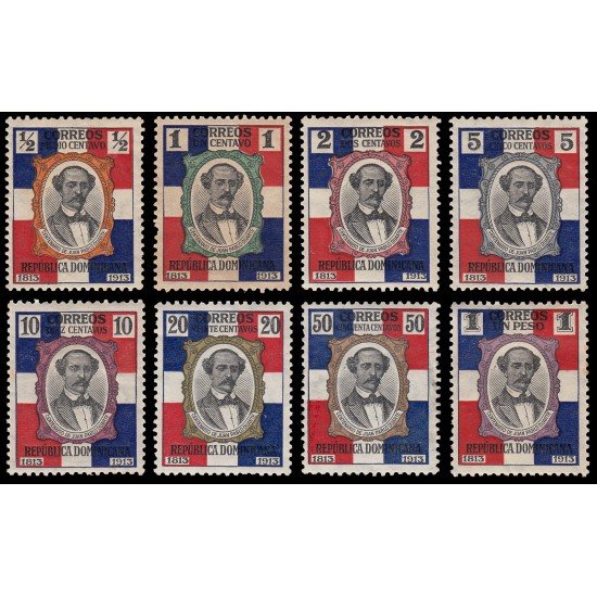 Rep. Dominicana 166/73 1914 Centenario Juan Pablo Duarte MH Rep. Dominicana 166/73 1914 Centenario Juan Pablo Duarte MH