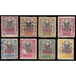 Rep. Dominicana 180/87 1915 con sobrecarga 1915 en carmín Usados Rep. Dominicana 180/87 1915 con sobrecarga 1915 en carmín Usados