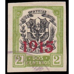 Rep. Dominicana 182c 1915 con sobrecarga 1915 en carmín Usado Rep. Dominicana 182c 1915 con sobrecarga 1915 en carmín Usado