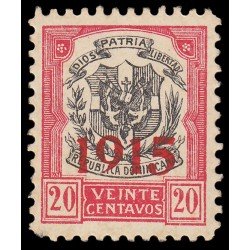 Rep. Dominicana 185 1915 con sobrecarga 1915 en carmín MH Rep. Dominicana 185 1915 con sobrecarga 1915 en carmín MH
