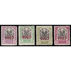 Rep. Dominicana 190/93 1917 con sobrecarga 1917 en carmín MH Rep. Dominicana 190/93 1917 con sobrecarga 1917 en carmín MH