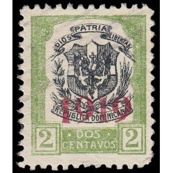 Rep. Dominicana 194 1919 con sobrecarga 1919 en carmín MH Rep. Dominicana 194 1919 con sobrecarga 1919 en carmín MH