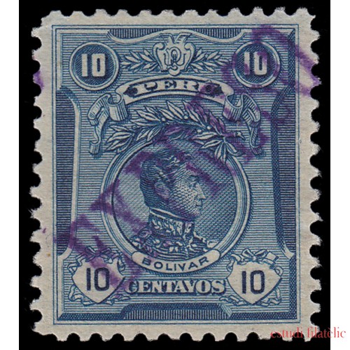 Perú Urgente 3 1910 Bolívar Sello de 1909 con sobrecarga MH
