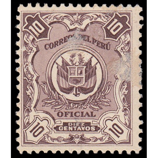 Perú Servicio Oficial 30 1933 Heliograbado Fondo cuadros MH Perú Servicio Oficial 30 1933 Heliograbado Fondo cuadros MH
