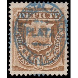 Perú Tasas 6A 1881 Déficit o Franqueo Con sobrecarga azul MH Perú Tasas 6A 1881 Déficit o Franqueo Con sobrecarga azul MH