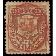 Perú Tasas 6B 1881 Déficit o Franqueo Con sobrecarga rojo MH