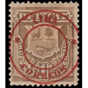 Perú Tasas 12 1882 Sellos de 1874-79 Con sobrecarga Lima-Correos en rojo MH
