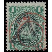 Perú Tasas 27a 1883 Sobre sellos de Tasas 1882 sobrecarga Lima Correos MH