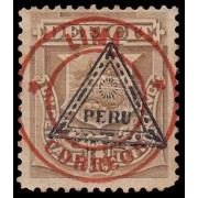Perú Tasas 27 1883 Sobre sellos de Tasas 1882 sobrecarga Lima Correos MH