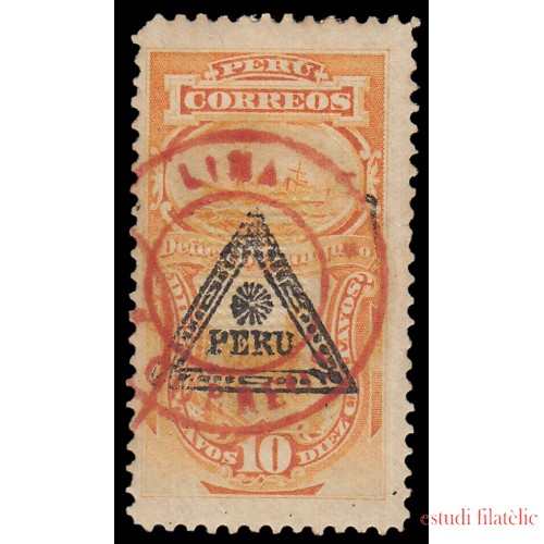 Perú Tasas 29 1883 Sobre sellos de Tasas 1882 sobrecarga Lima Correos MH