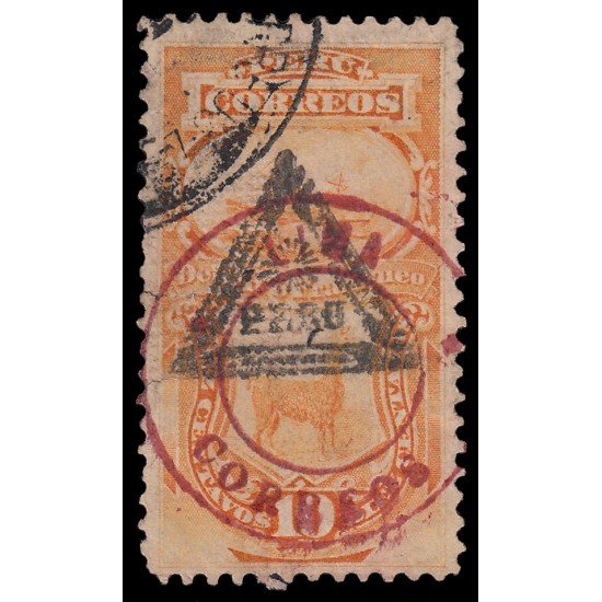 Perú Tasas 29 1883 Sobre sellos de Tasas 1882 sobrecarga Lima Correos Usado Perú Tasas 29 1883 Sobre sellos de Tasas 1882 sobrecarga Lima Correos Usado