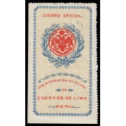 Perú Sellos de Devolución 1 1904 Fondo formado de burelage amarillo MNH
