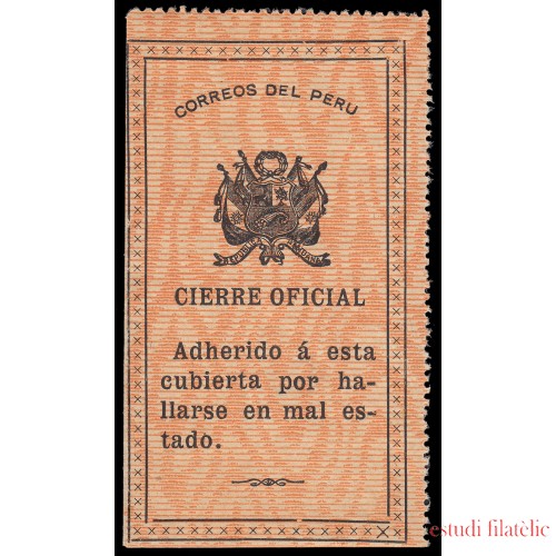 Perú Sellos de Devolución 4 1908-16 Papel muaré mediante impresión MNH