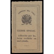 Perú Sellos de Devolución 5 1908-16 Fondo liso MNH
