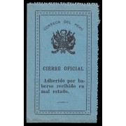 Perú Sellos de Devolución 7 1908-16 Fondo liso MNH