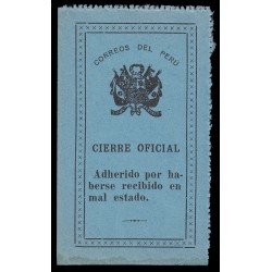 Perú Sellos de Devolución 7 1908-16 Fondo liso MNH Perú Sellos de Devolución 7 1908-16 Fondo liso MNH