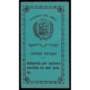 Perú Sellos de Devolución 8 1908-16 Papel muaré mediante estampado MNH
