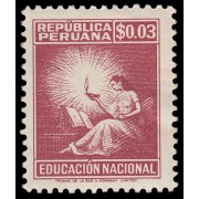 Perú Beneficencia 2 1952 En beneficio de la educación Nacional Firma Thomas de la Rue MNH
