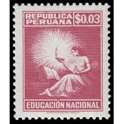 Perú Beneficencia 3 1961 En beneficio de la educación Nacional Firma Bundesdruckerei MH