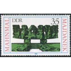 VAR1/SAlemania Oriental DDR Nº 2196 1980 Memorila de Majdanek -Polonia-Lujo VAR1/SAlemania Oriental DDR Nº 2196 1980 Memorila de Majdanek -Polonia-Lujo