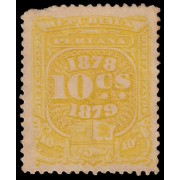 Perú Ancachs 11 1884 Sello fiscal con sobrecarga MH