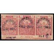 Perú Arequipa 2 1882 Provisional 1881-82 con sobrecarga MH