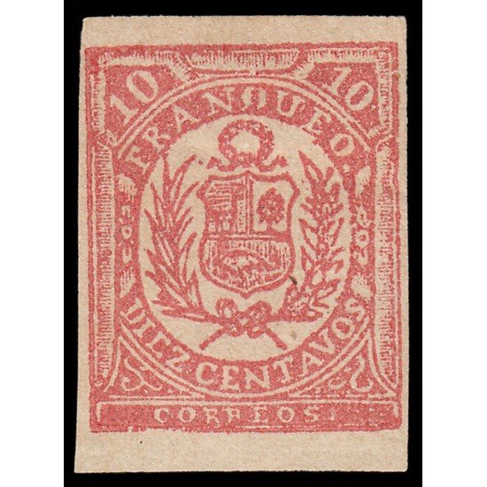 Perú Arequipa 6 1883 Escudo MH Perú Arequipa 6 1883 Escudo MH