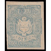 Perú Arequipa 8 1883-84 Escudos en relieve MH