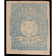 Perú Arequipa 8a 1883-84 Escudos en relieve MH
