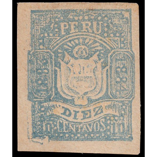 Perú Arequipa 8a 1883-84 Escudos en relieve MH Perú Arequipa 8a 1883-84 Escudos en relieve MH
