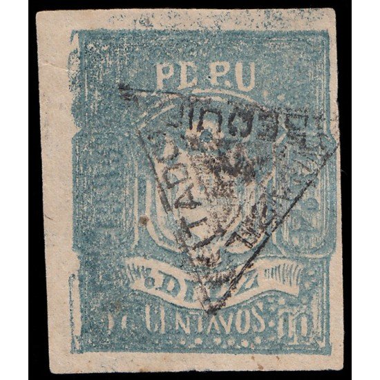Perú Arequipa 8a 1883-84 Escudos en relieve Habilitado Arequipa MH Perú Arequipa 8a 1883-84 Escudos en relieve Habilitado Arequipa MH