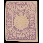 Perú Arequipa 9 1883-84 Escudos en relieve MH