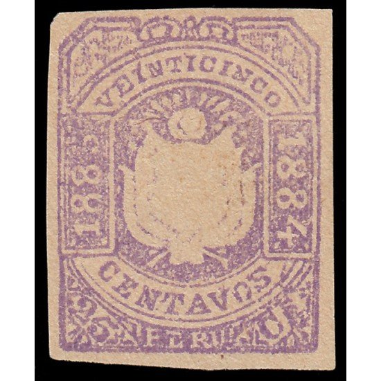Perú Arequipa 9 1883-84 Escudos en relieve MH Perú Arequipa 9 1883-84 Escudos en relieve MH