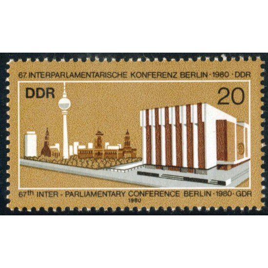 VAR1/S Alemania Oriental DDR Nº 2204 1980 67ª Conf. interparlamentaria en Berlín Lujo VAR1/S Alemania Oriental DDR Nº 2204 1980 67ª Conf. interparlamentaria en Berlín Lujo