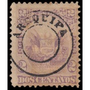 Perú Arequipa 15b 1884 Sellos de 1874-84 con sobrecarga en rojo o negro MH