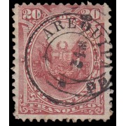 Perú Arequipa 18 1884 Sellos de 1874-84 con sobrecarga en rojo o negro MH