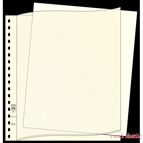 Lindner 802011 Hojas descriptivas, Formato 296 x 242 mm, blanco, 100 piezas 