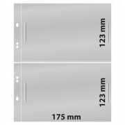 Lindner MU1363 Hojas Multi Collect con 2 bolsillos 175x123mm, transparentes, paquete de 10 